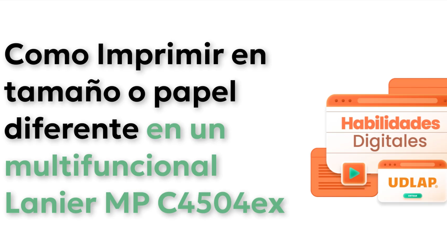 MP C4504ex – Cambiar tipo y tamaño de Papel