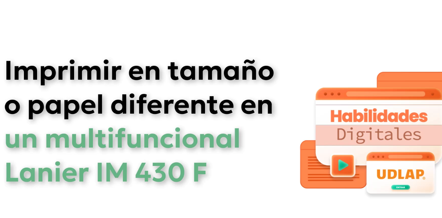 IM 430 F – Cambiar tipo y tamaño de Papel